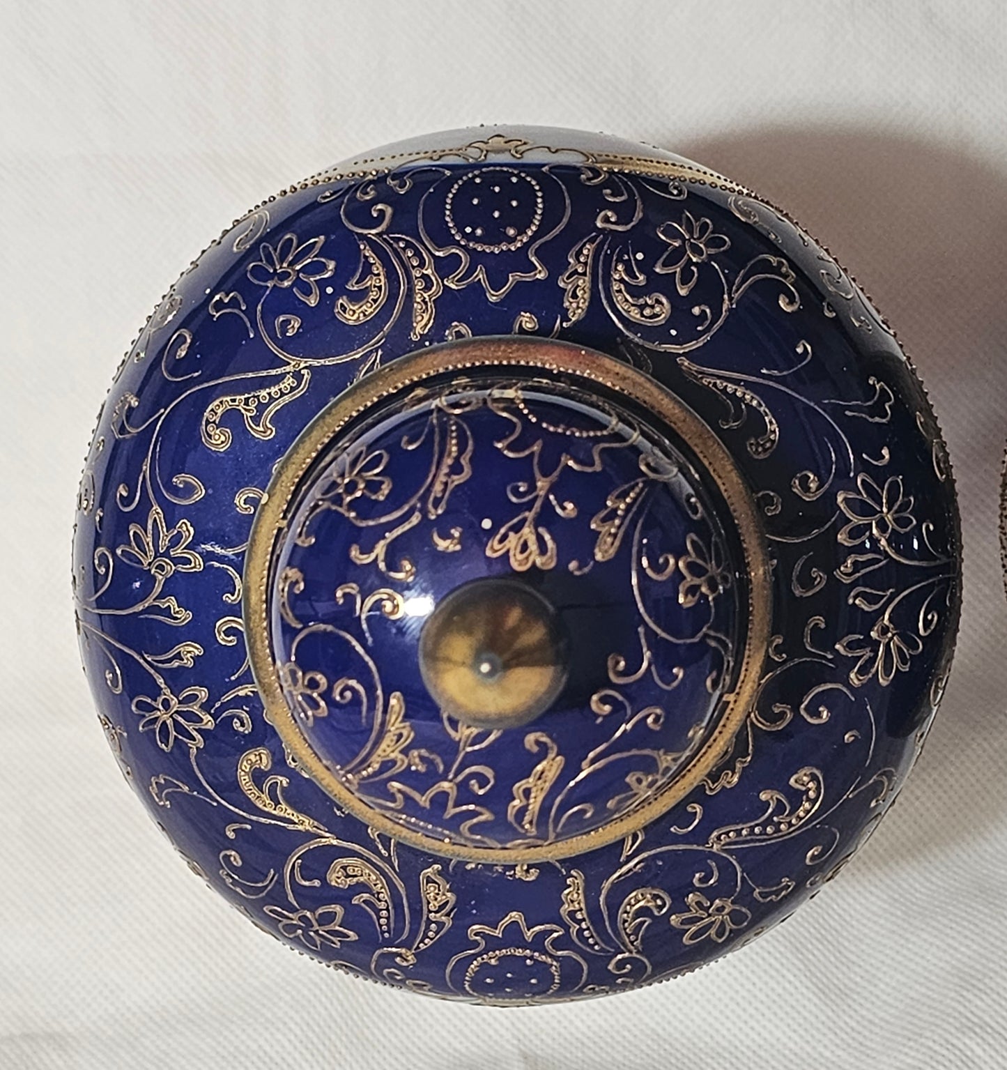 A Pair of Noritake Jars and Covers, C1930, Painted with Landscapes