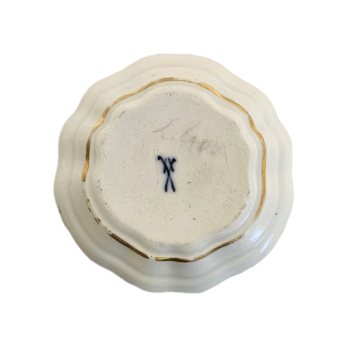 A 19thC Meissen Porcelain Desk Stand with Inkwells, Hand Painted A/F