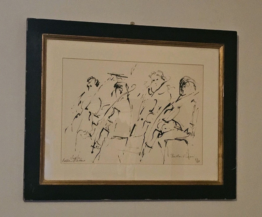 A Bella Pieroni Signed Limited Edition Print Depicting Figures, Framed