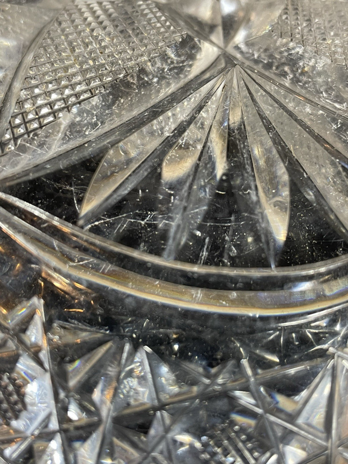 An 19thC Silver Mounted Cut Glass Centrepiece Bowl Hallmarked