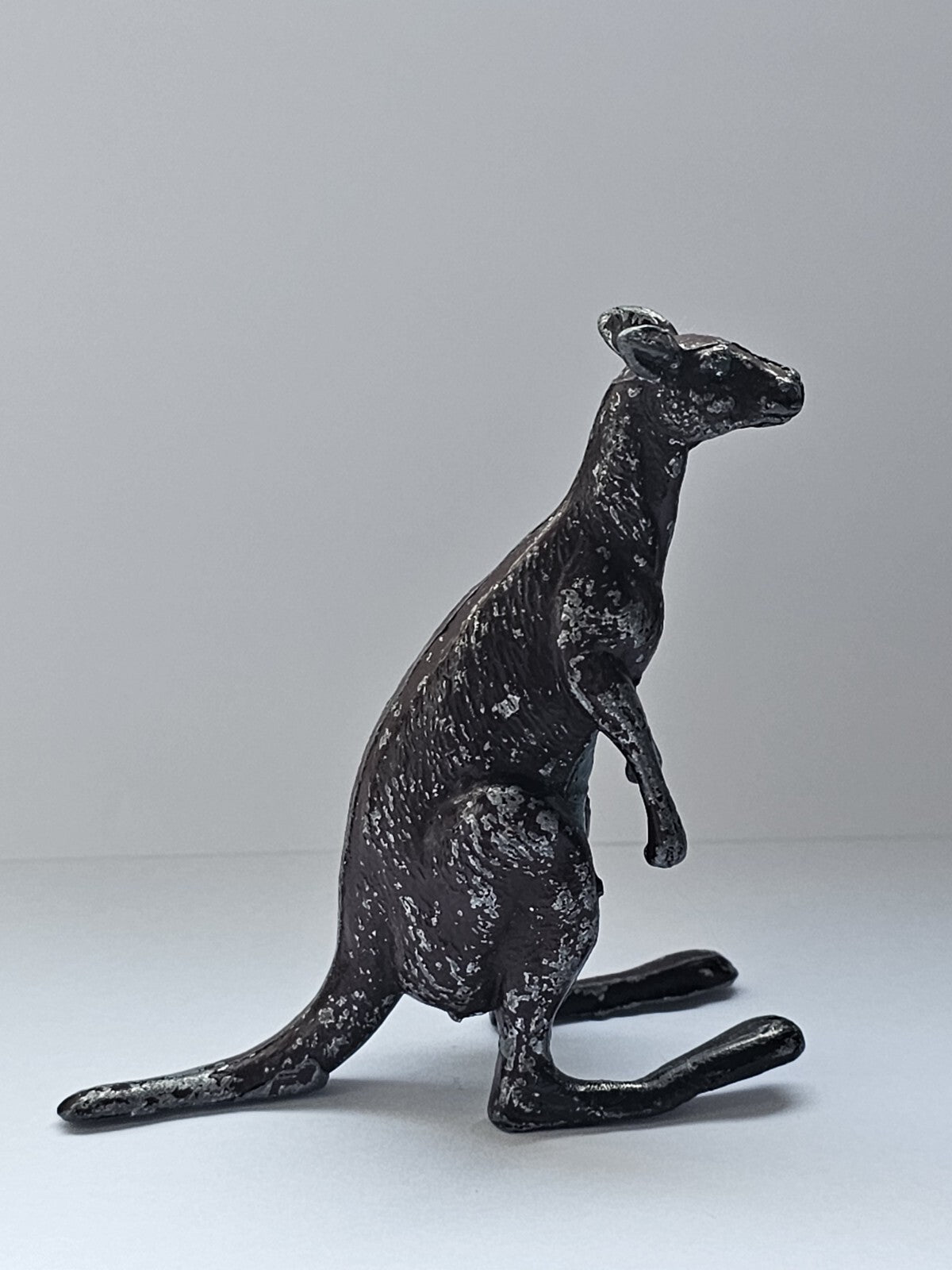 An early 20thC John Hill & Company Painted Lead Figure of a Kangaroo