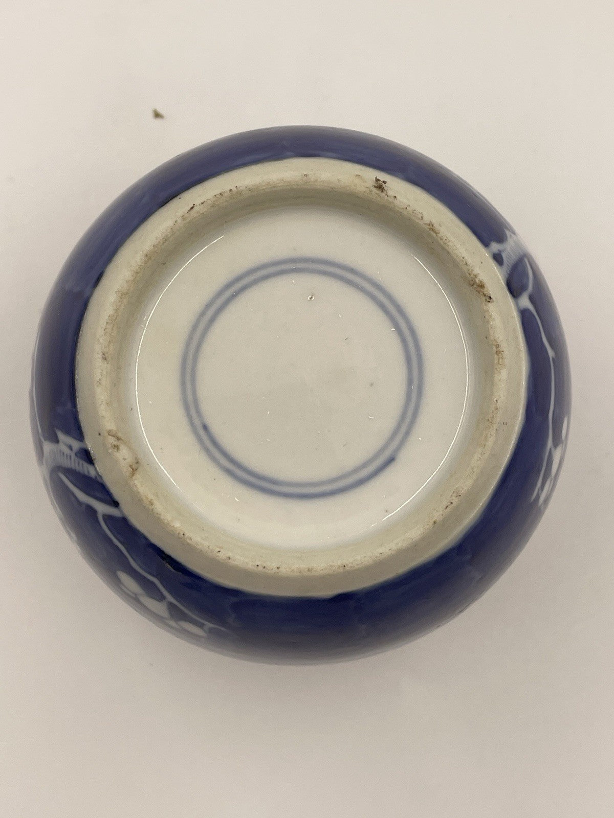 A Chinese Porcelain Ginger Jar and Cover Blue & White Prunus Pattern