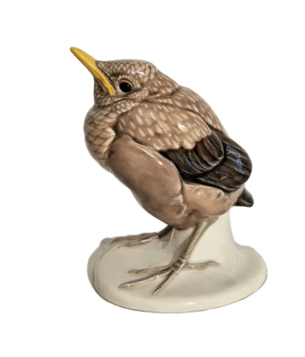 A Meissen Porcelain Figure of a Black Bird Designed by Max Bochmann