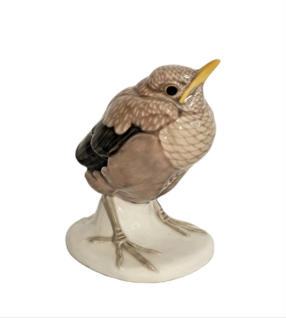 A Meissen Porcelain Figure of a Black Bird Designed by Max Bochmann