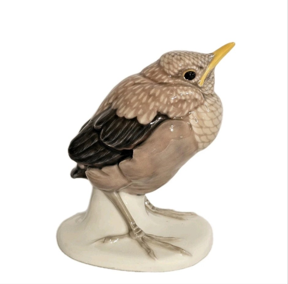 A Meissen Porcelain Figure of a Black Bird Designed by Max Bochmann