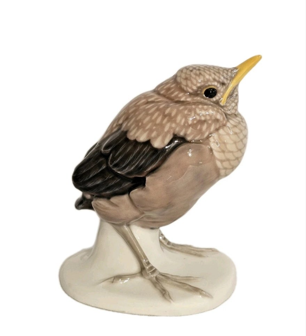 A Meissen Porcelain Figure of a Black Bird Designed by Max Bochmann