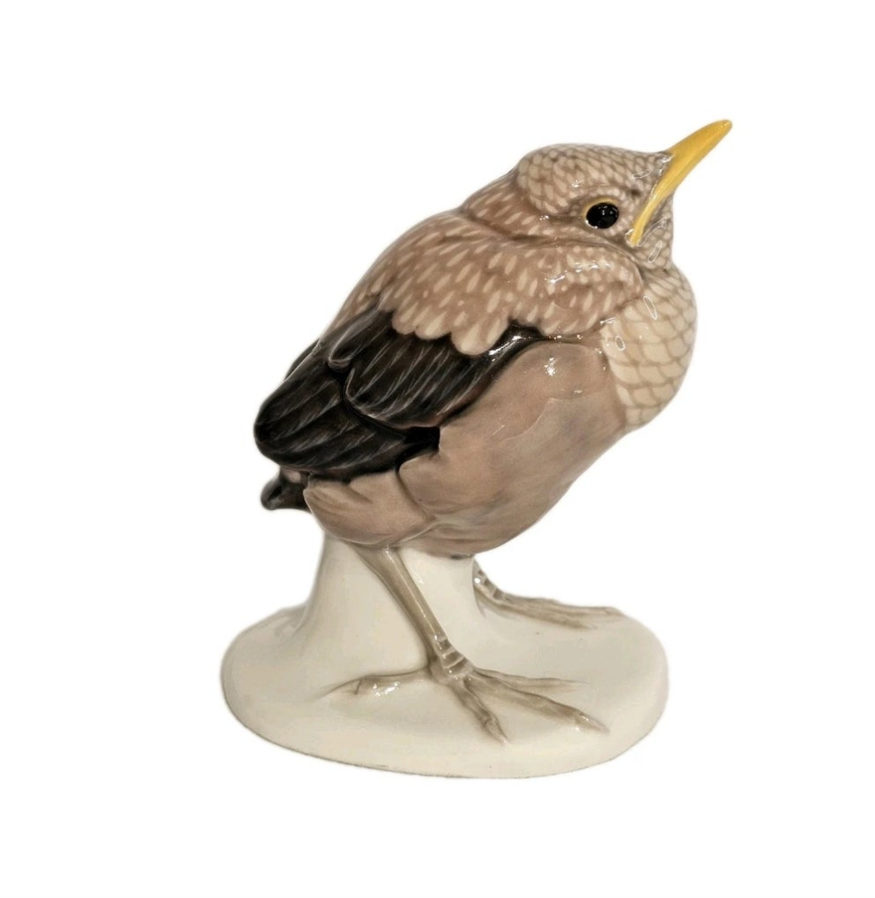A Meissen Porcelain Figure of a Black Bird Designed by Max Bochmann