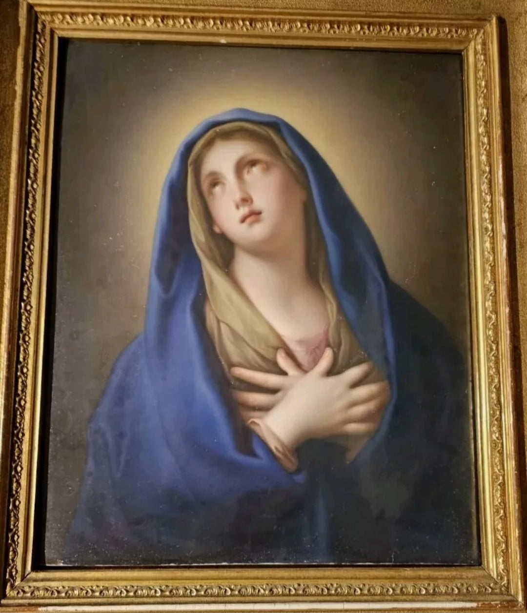 A 19thC KPM Berlin Porcelain Plaque of Mater Dolorosa After Francesco Treviani