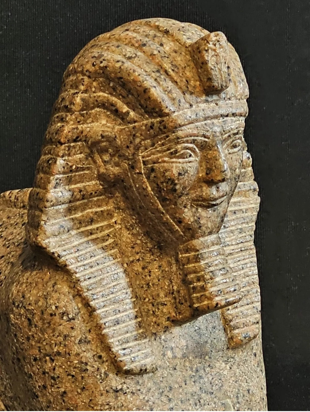 A Large Hand Carved Marble Sculpture of an Egyptian Sphynx Cat
