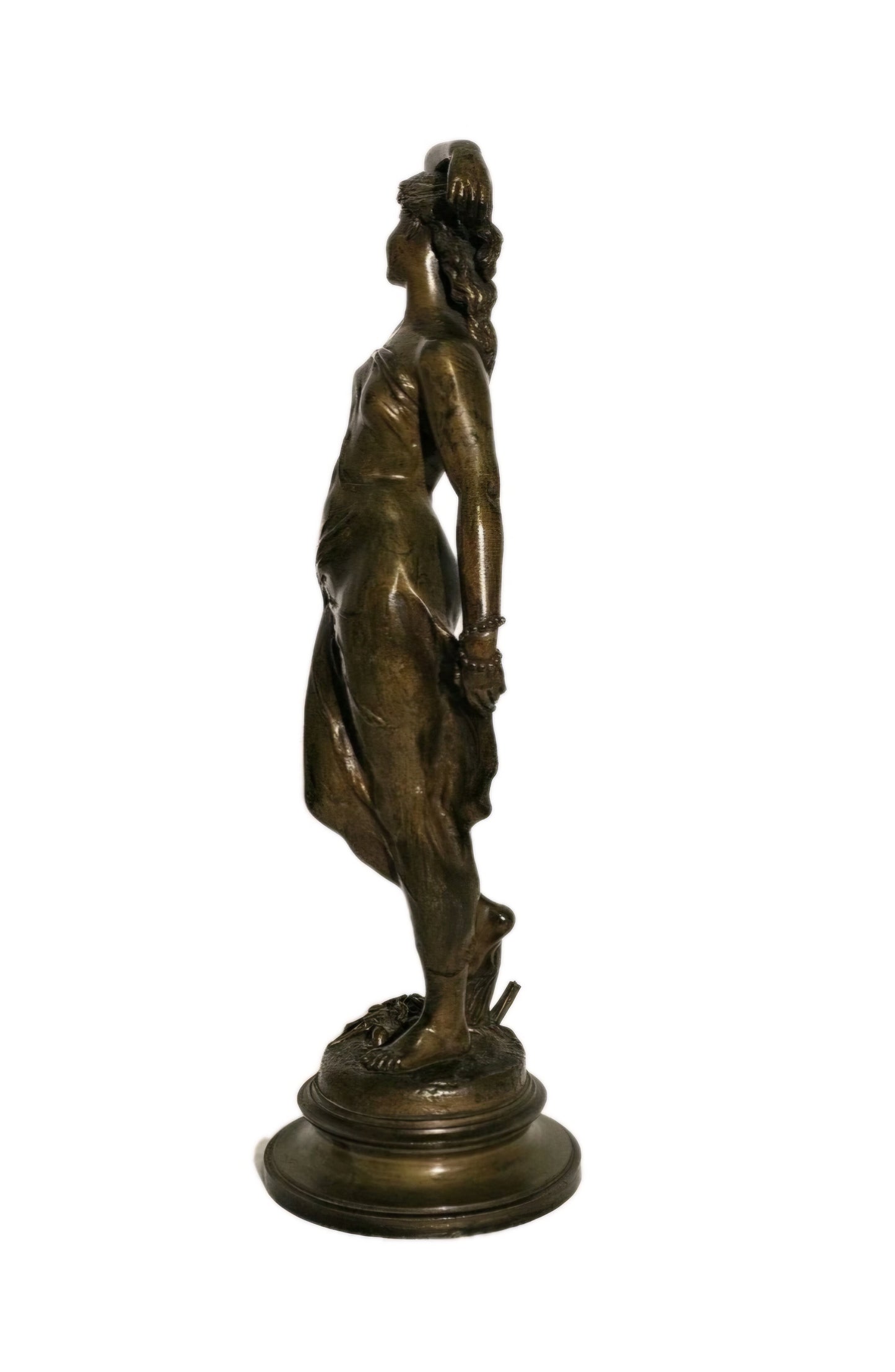 A Pair of French Bronze Sculptures of Goddesses by Emile Laporte (1858-1907)