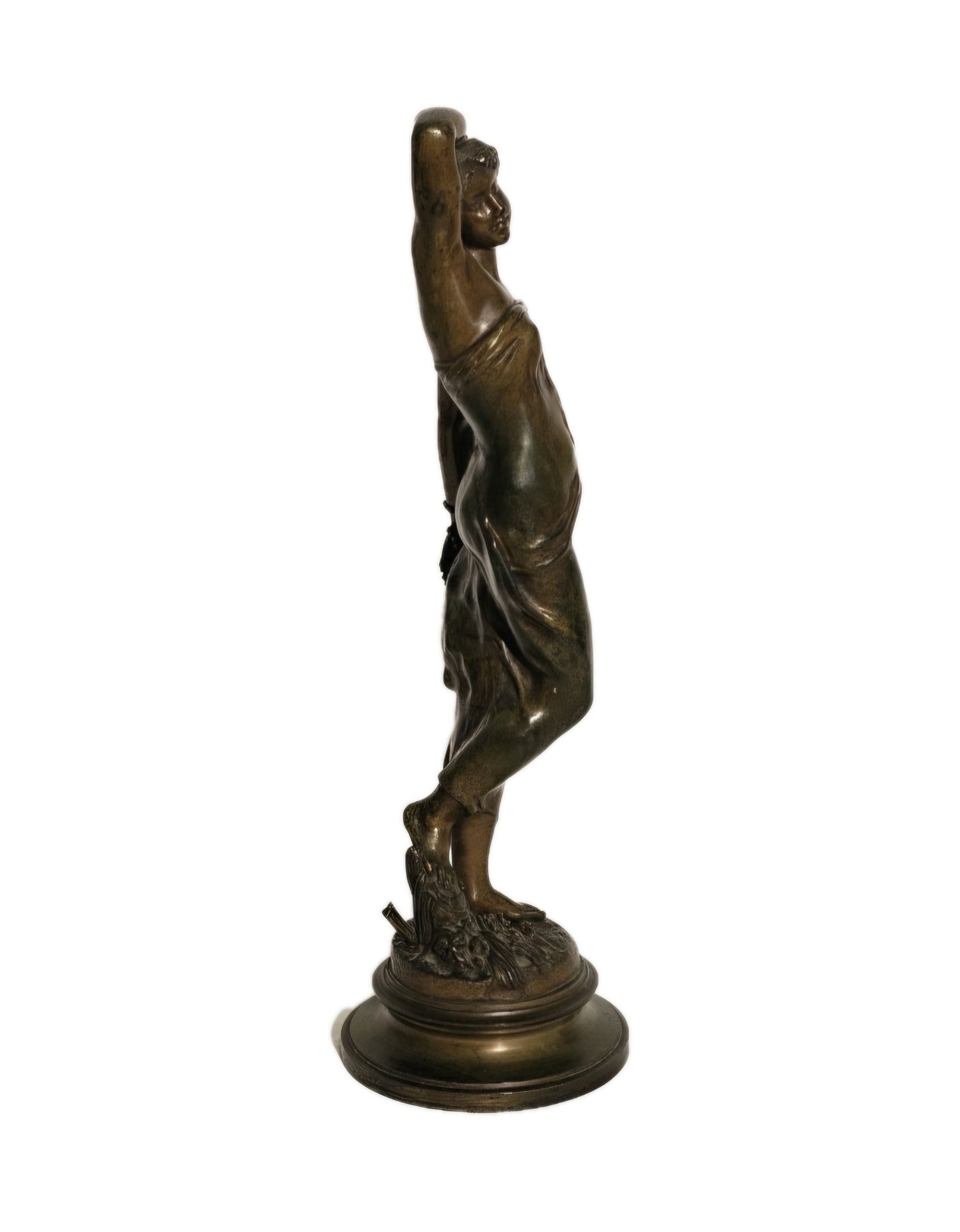 A Pair of French Bronze Sculptures of Goddesses by Emile Laporte (1858-1907)