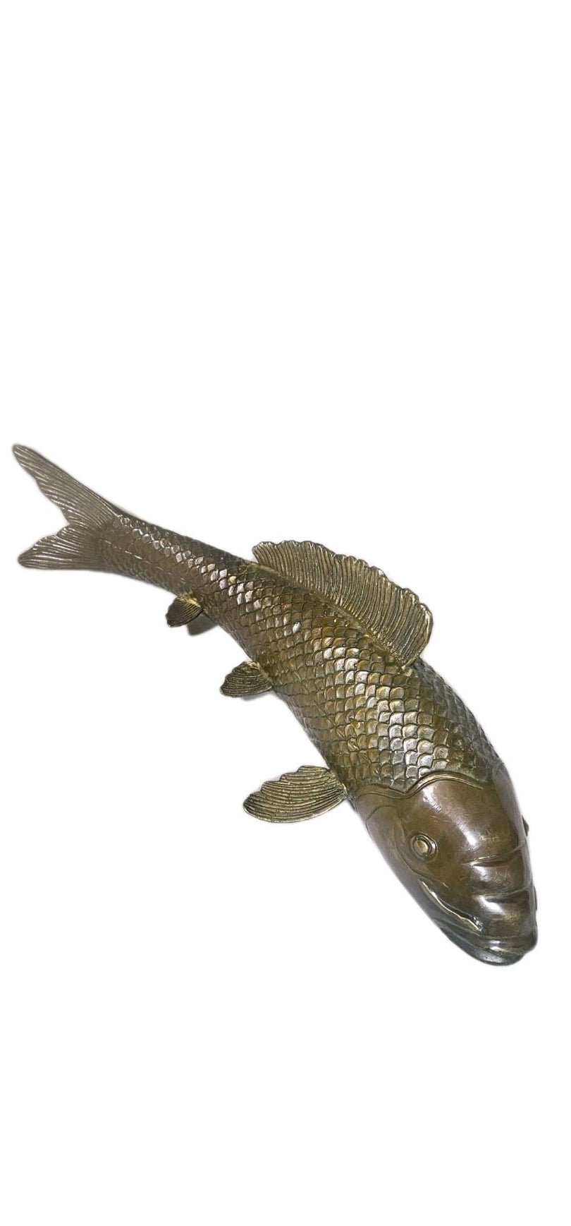 An Antique Japanese Bronze Sculpture of a Koi Carp Fish