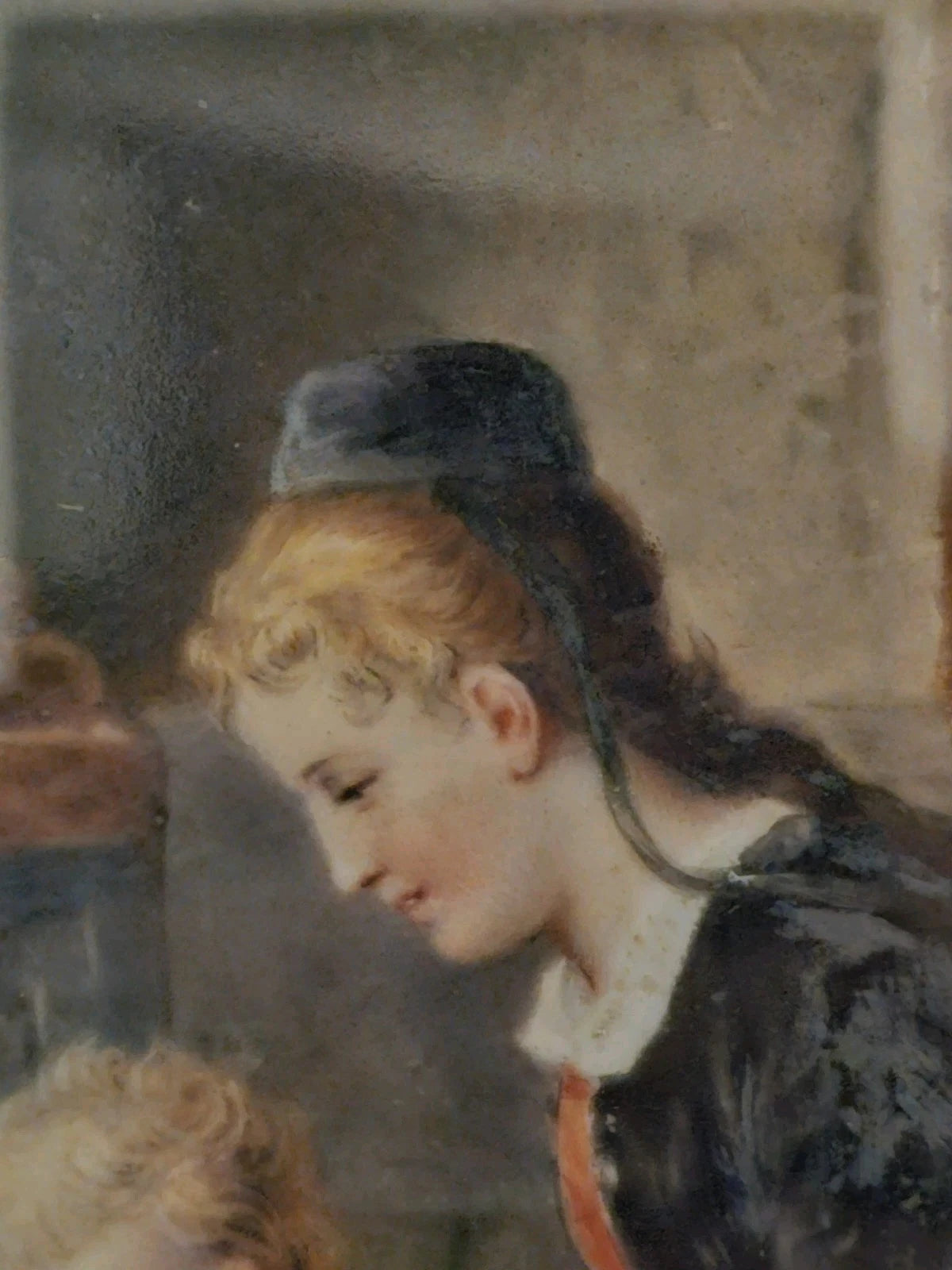 A 19thC KPM Porcelain Plaque Titled-Mother and Child