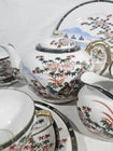 Vintage Japanese Eggshell Porcelain 22 Piece Tea Set Service for Six