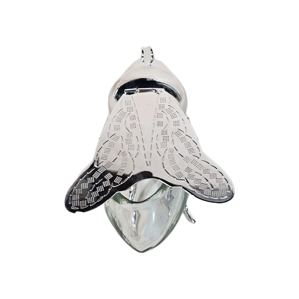 A Novelty Silver Plated Bee Shaped Honey Jam Pot with Hinged Wings Lid