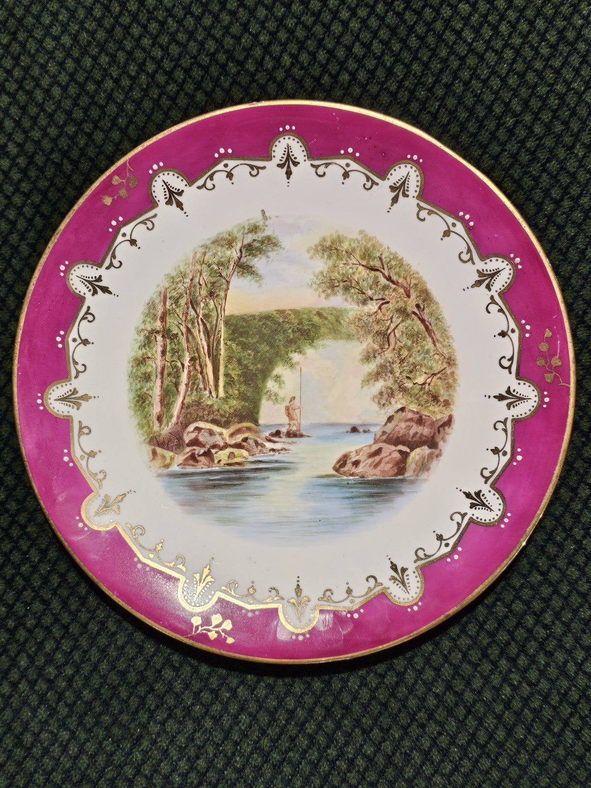 An Antique 19thC Copeland Plate Hand Painted (The Dangle)