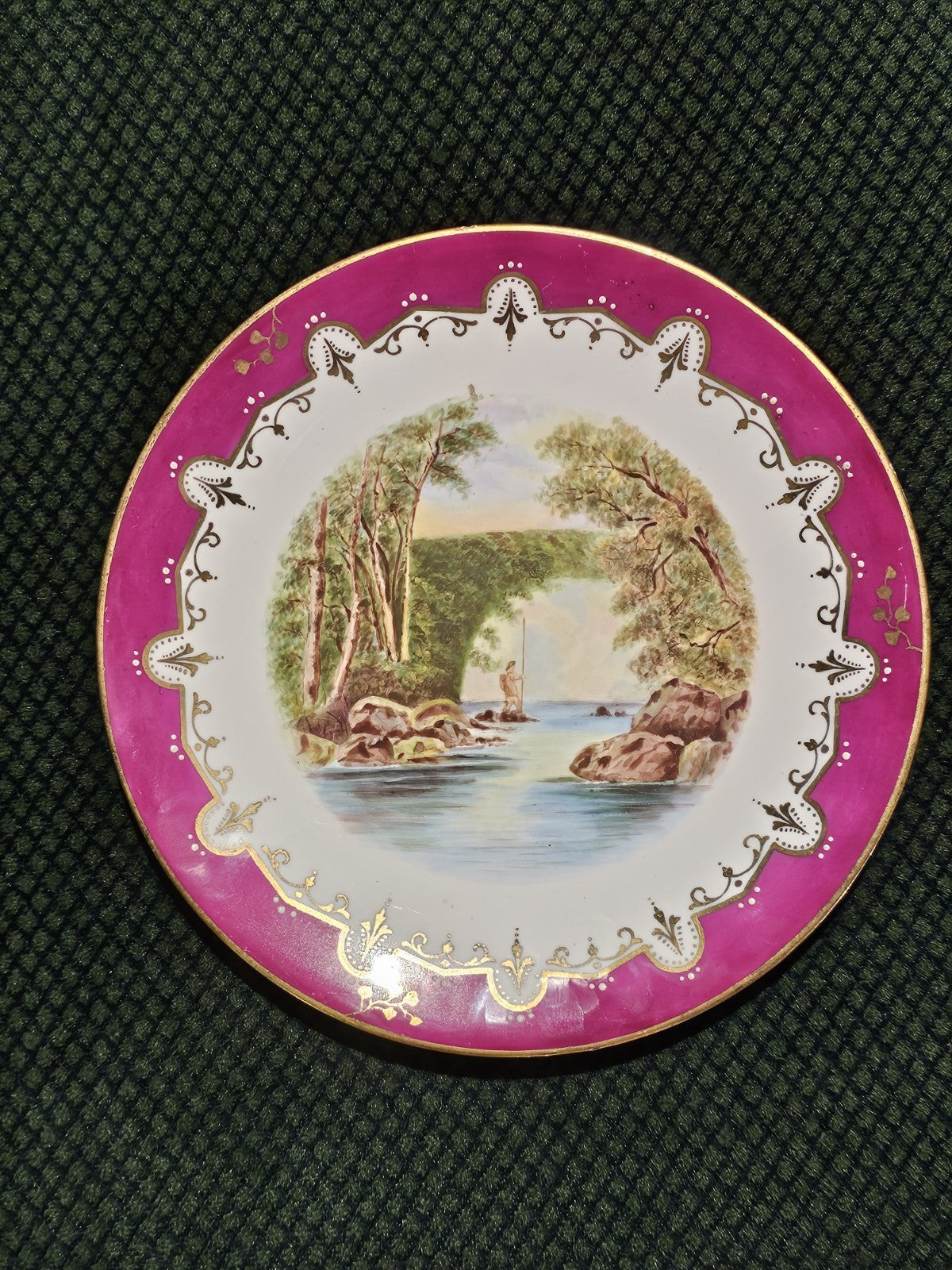 An Antique 19thC Copeland Plate Hand Painted (The Dangle)