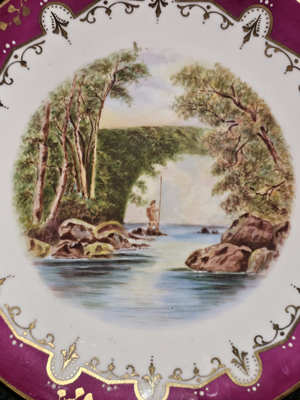 An Antique 19thC Copeland Plate Hand Painted (The Dangle)