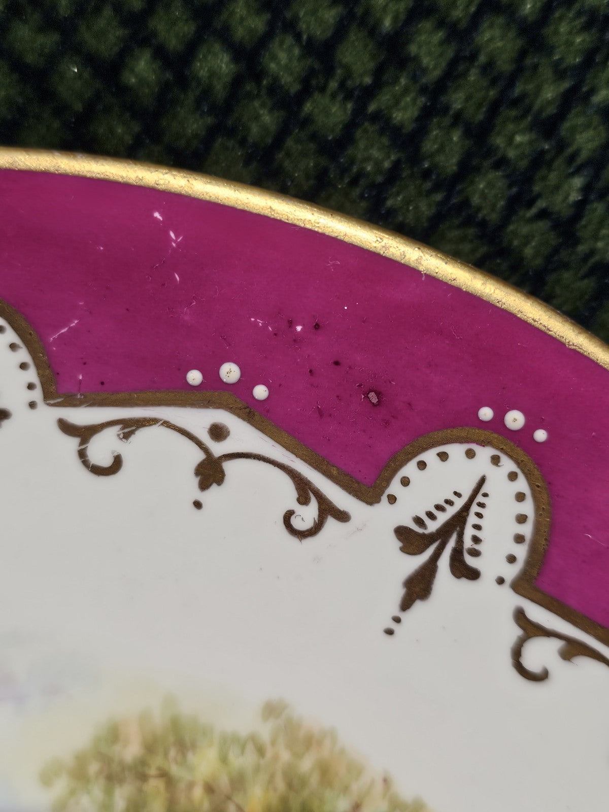 An Antique 19thC Copeland Plate Hand Painted (The Dangle)