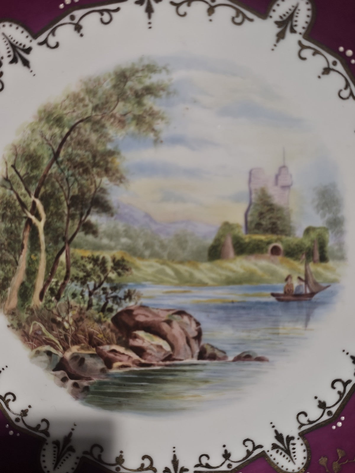An Antique 19thC Copeland Plate Hand Painted (Ross Castle)