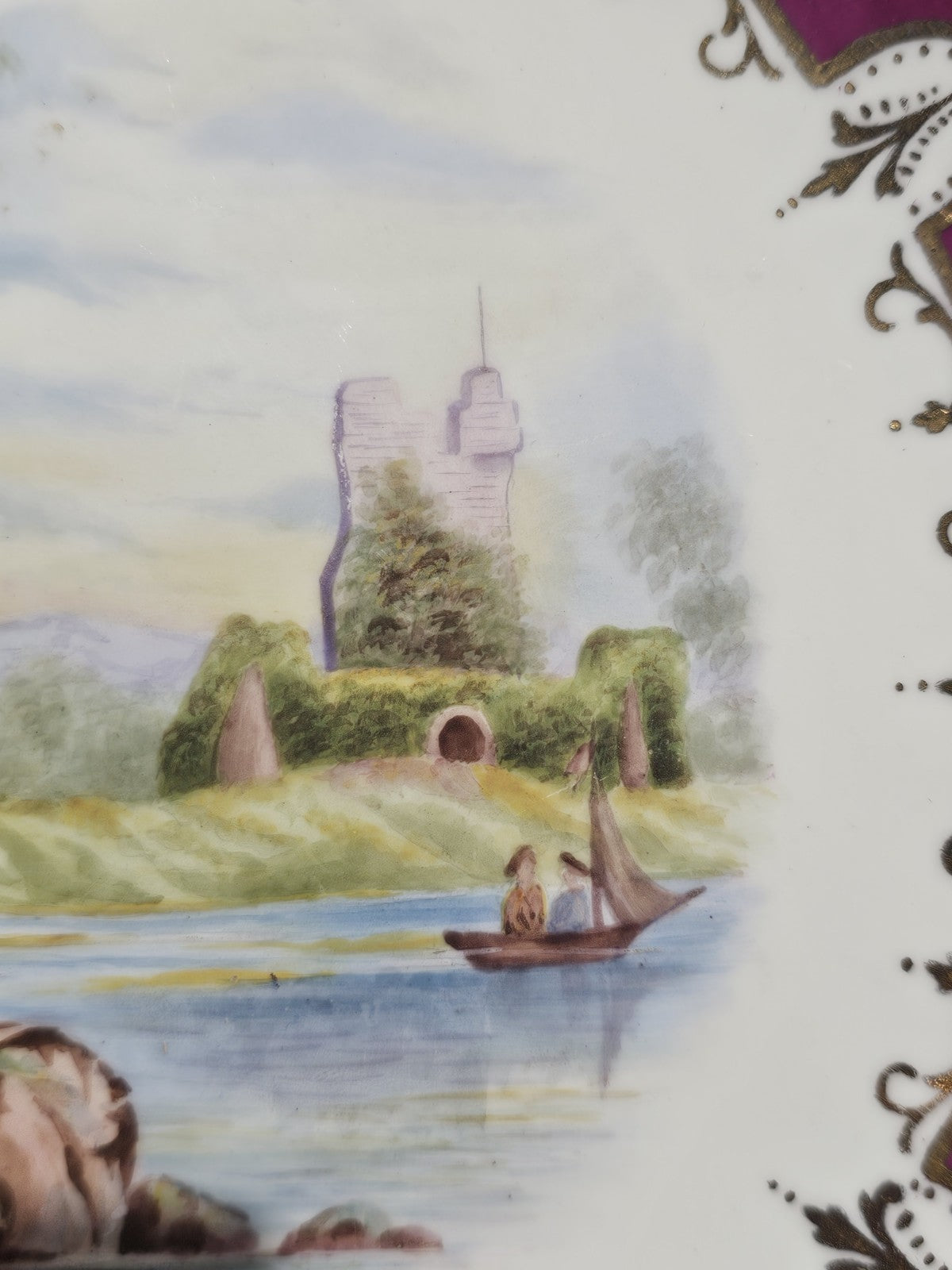 An Antique 19thC Copeland Plate Hand Painted (Ross Castle)