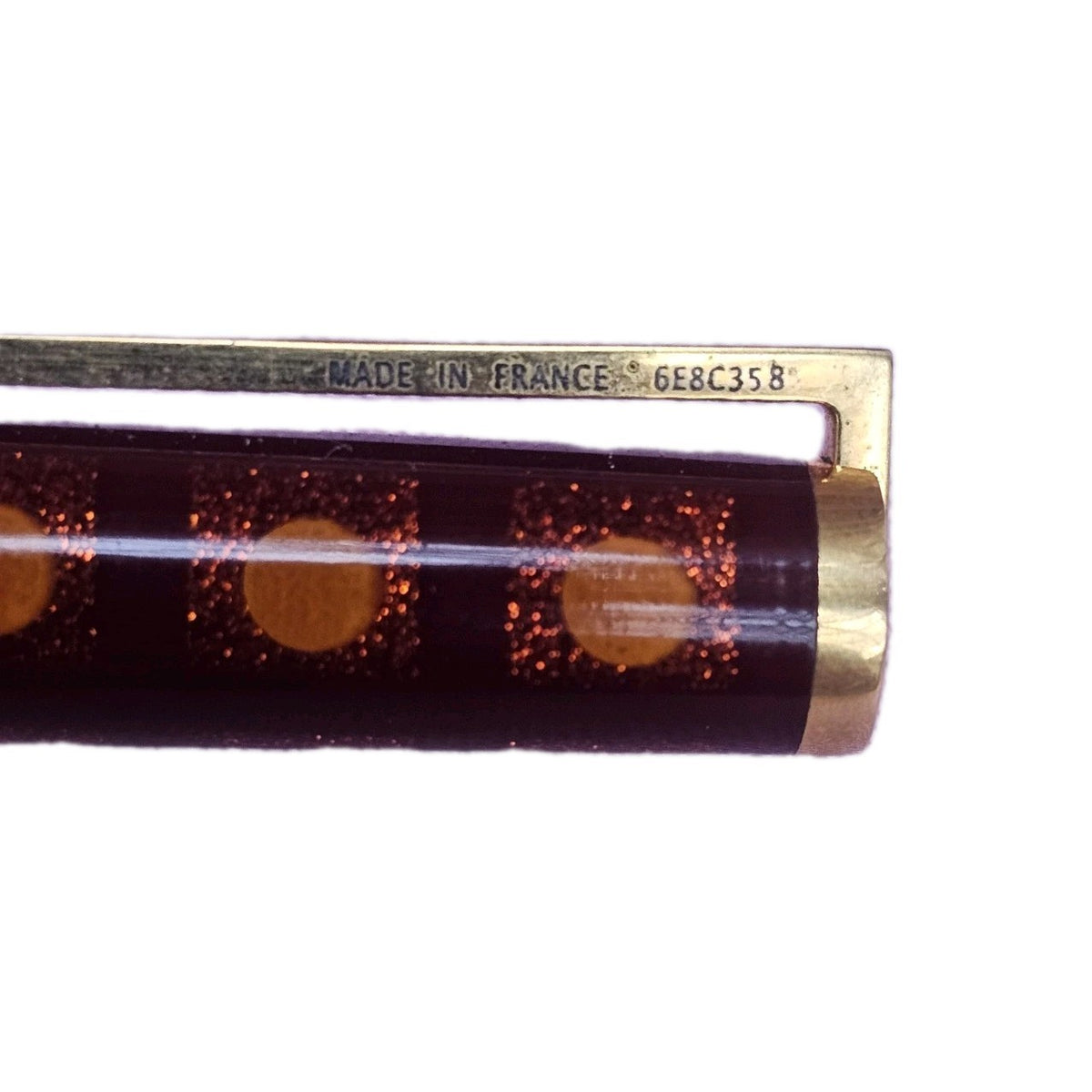 An S.T. Dupont Paris Laque de Chine Red & Gold Ballpoint Pen Gold Plated