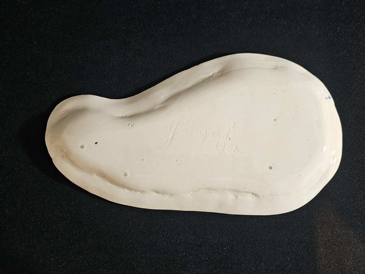 A Studio Pottery Dish, Signed by the Potters at Yarnfield C1966