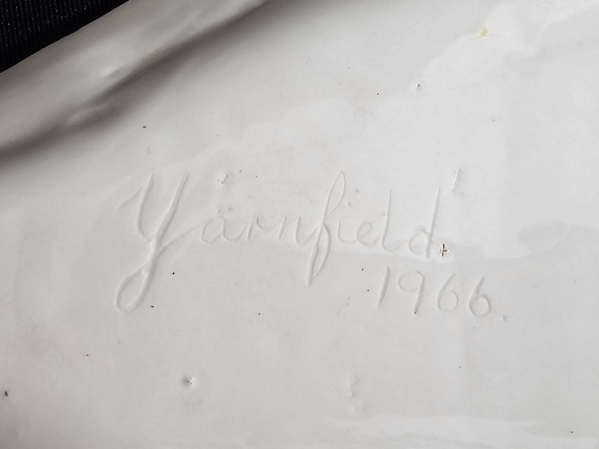 A Studio Pottery Dish, Signed by the Potters at Yarnfield C1966