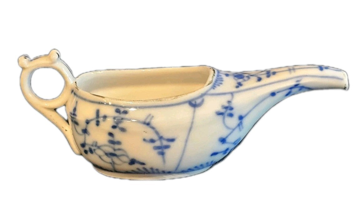 An Antique Japanese Porcelain Blue & White Baby or Invalid Feeder, Hand painted