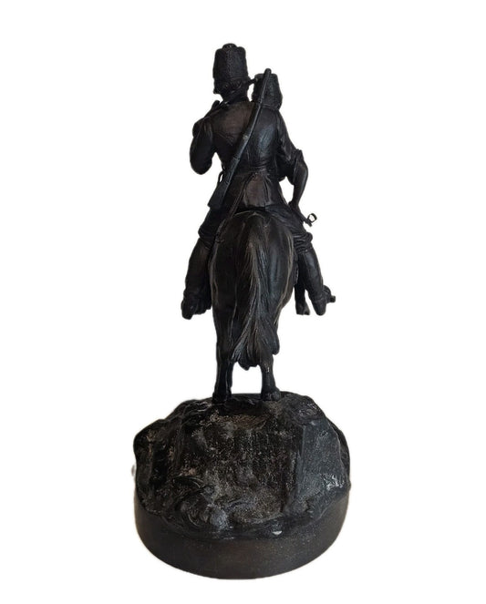 19thC A.M Bonegor (Russian) Bronze Sculpture of Two Cossacks on Horseback Signed