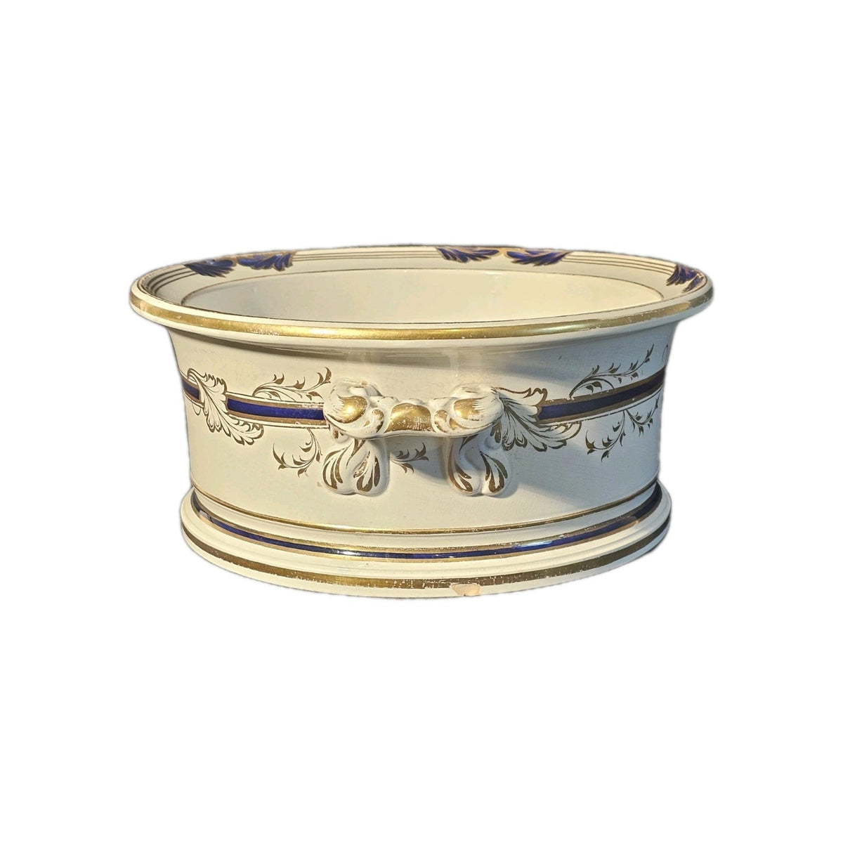 An Antique Wood & Brownfield Earthenware Warming Stand, Mid 19thC,