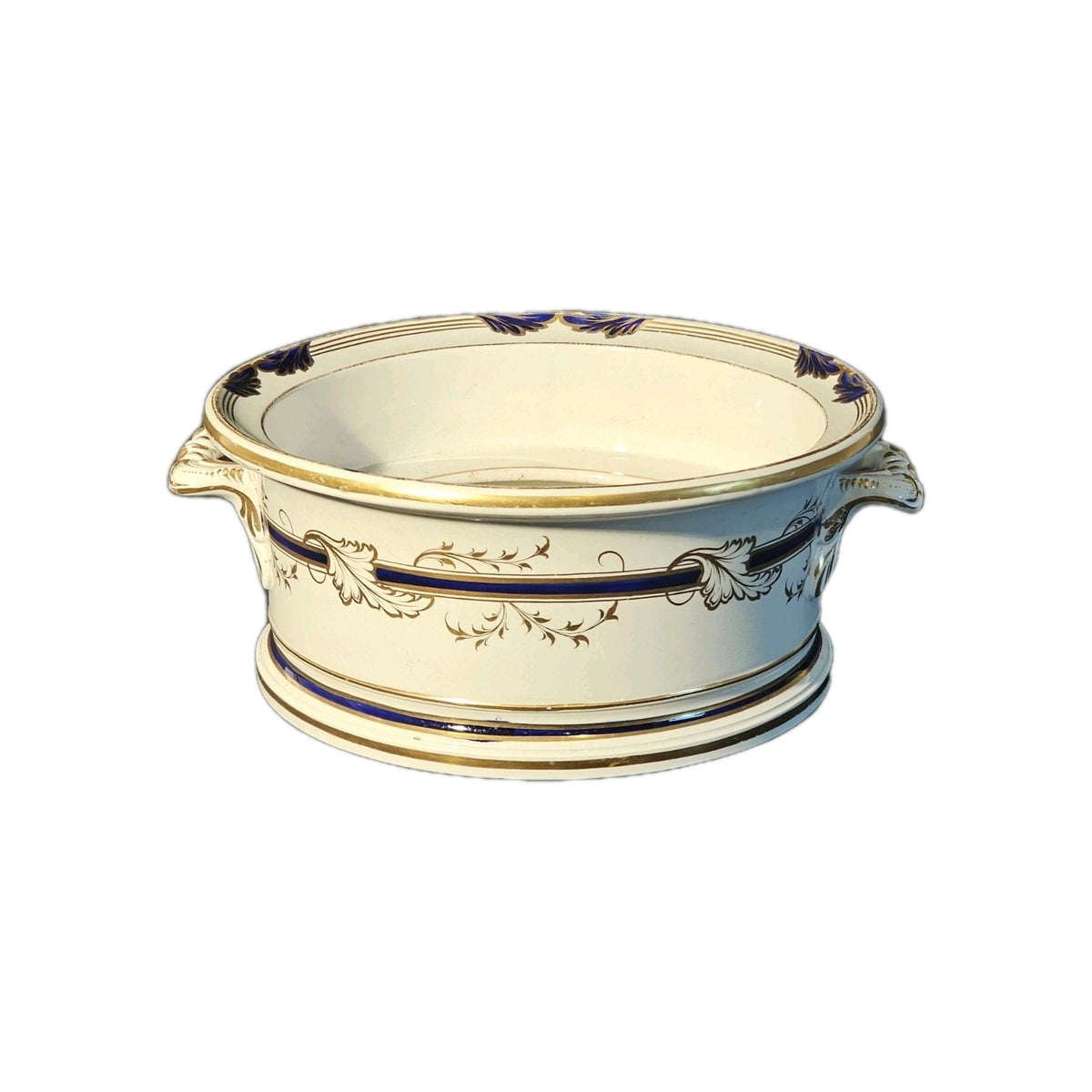 An Antique Wood & Brownfield Earthenware Warming Stand, Mid 19thC,