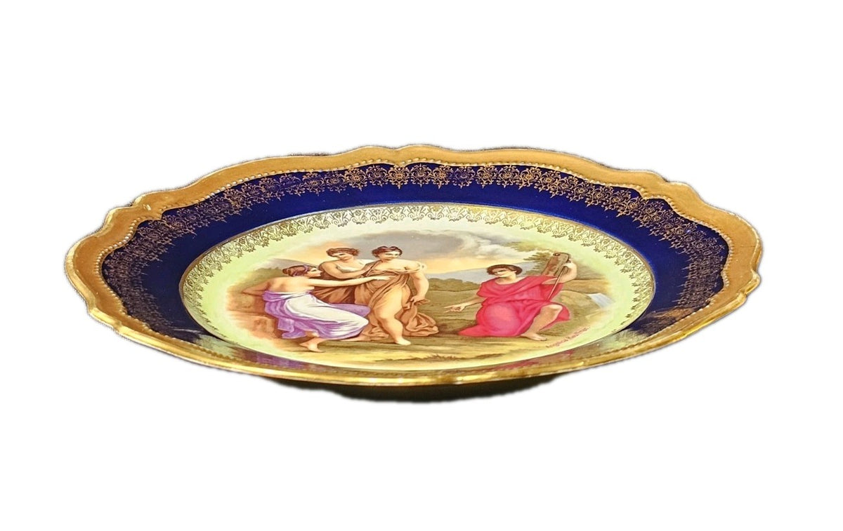An Oscar & Edgar Gutherz Plate, C1910, with Classical Scene,  Angelica Kauffman