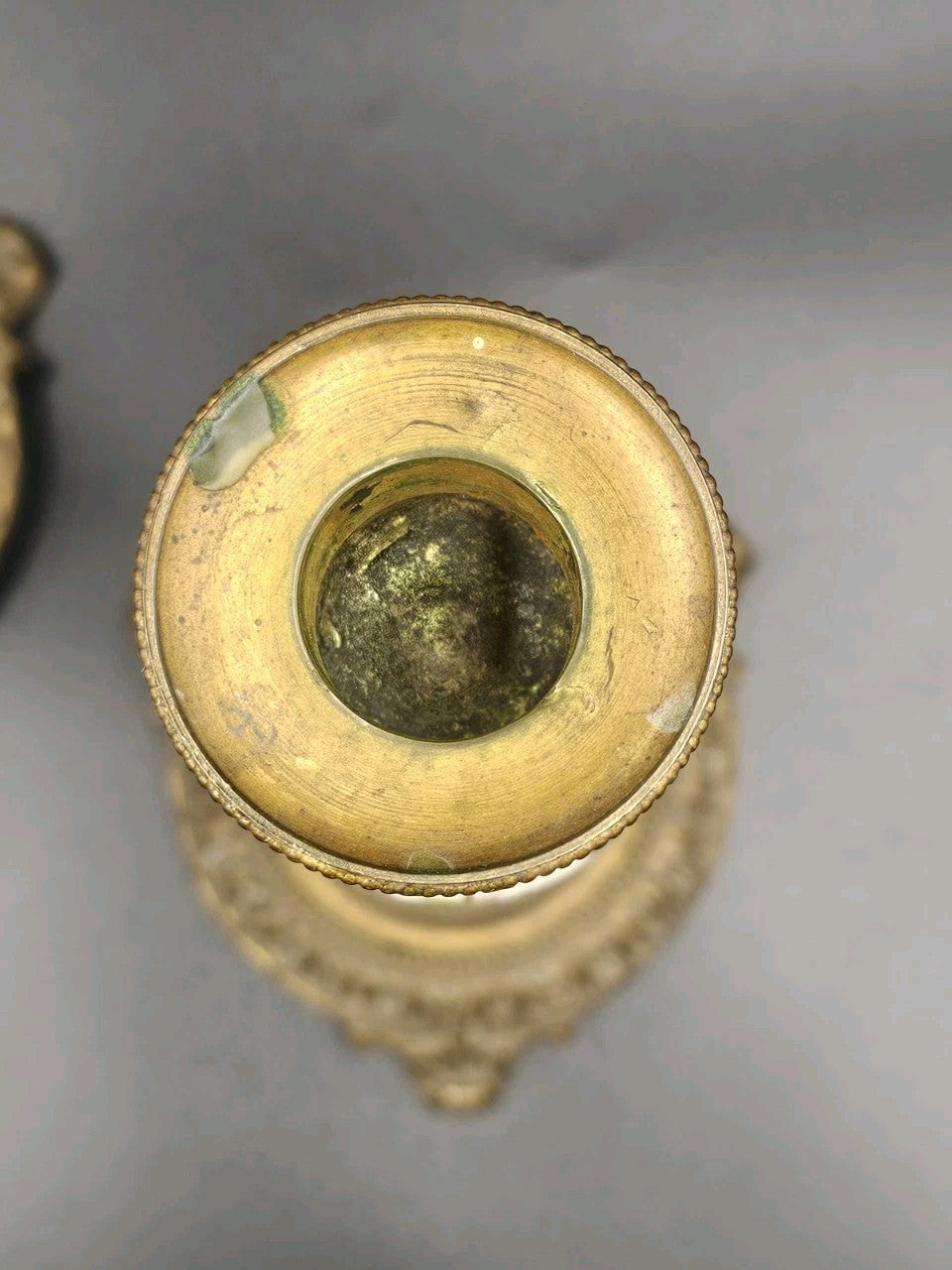 A 19thC French Pair of Sevres Style Omalu Mounted & Porcelain Candlesticks