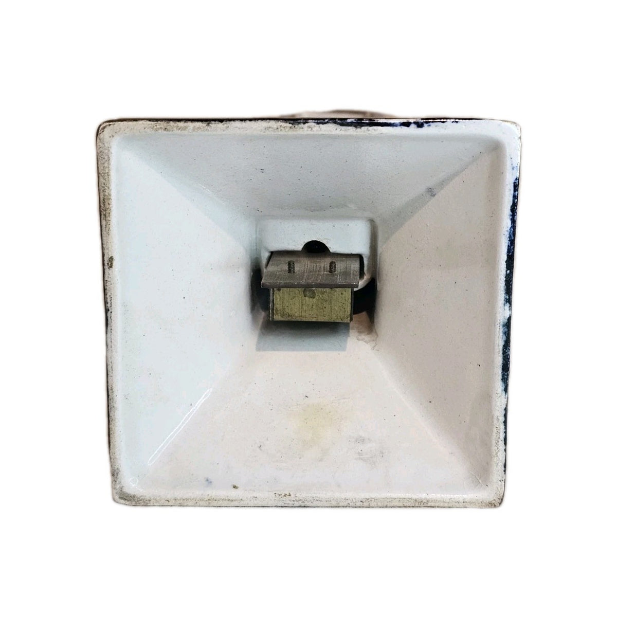 A 19TH CENTURY PORCELAIN SEVRES STYLE OBELISK FORMED DESK THERMOMETER