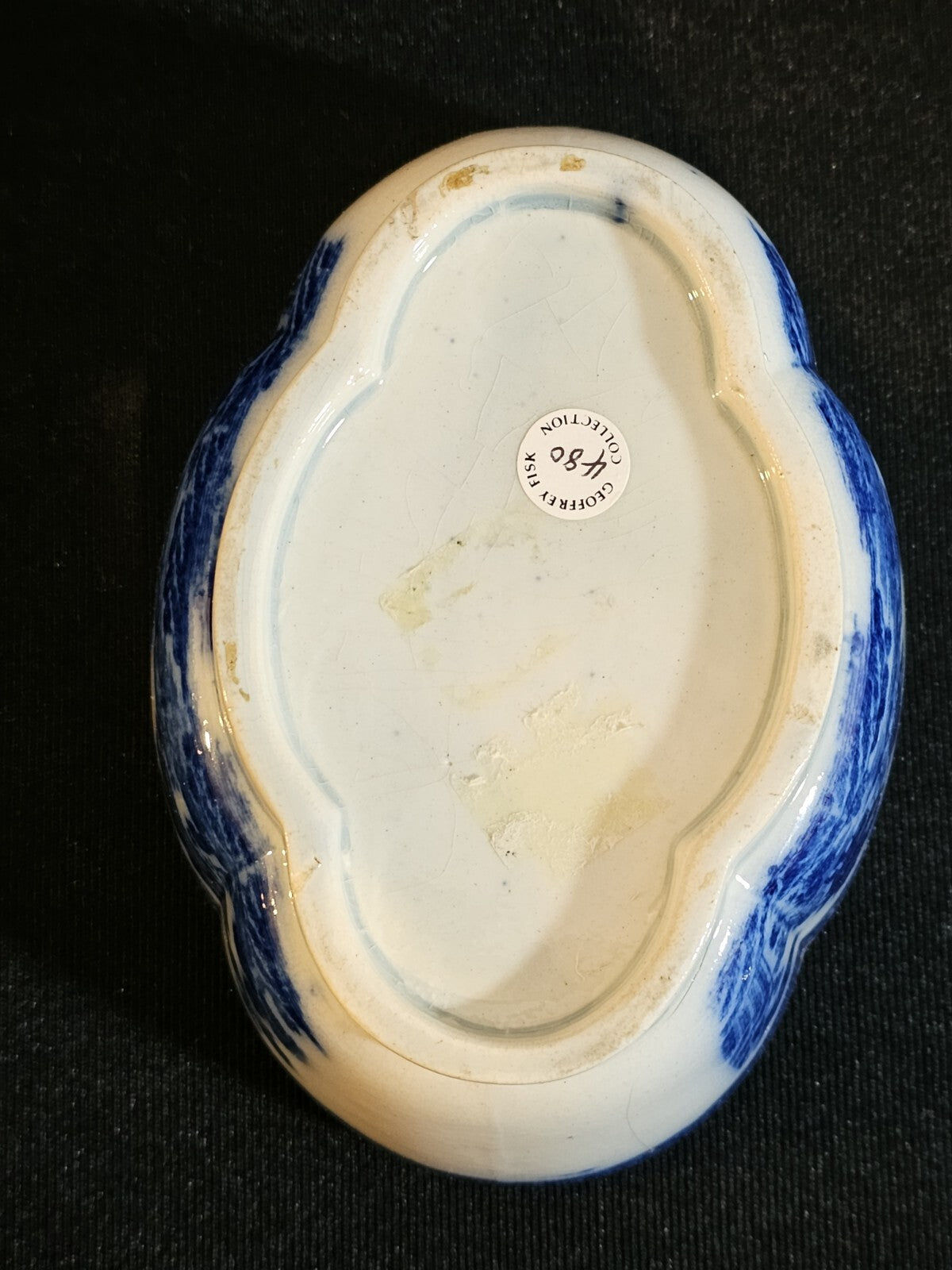 An Oval Underglaze Blue Printed Pearlware Sauce Tureen and Cover, C1800-10