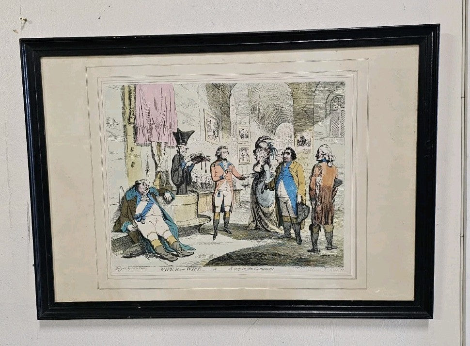 A Limited Edition James Gillray Print in an Ebonised Frame Early 20thC