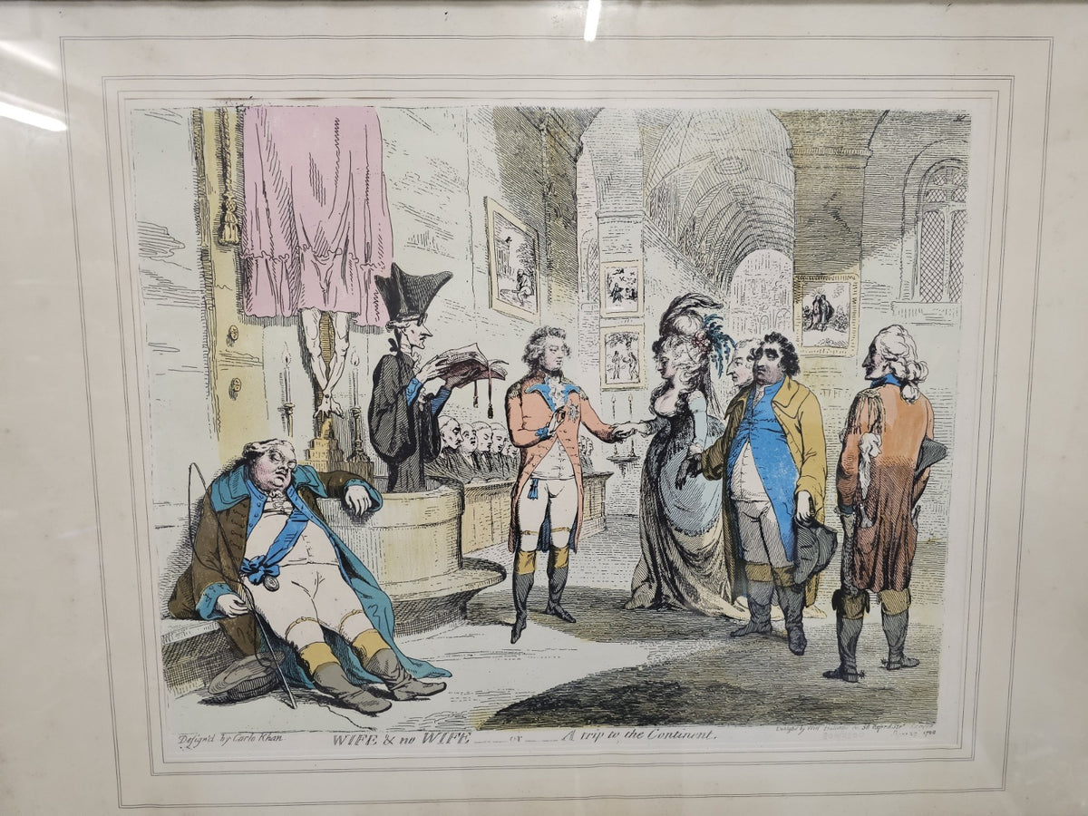 A Limited Edition James Gillray Print in an Ebonised Frame Early 20thC