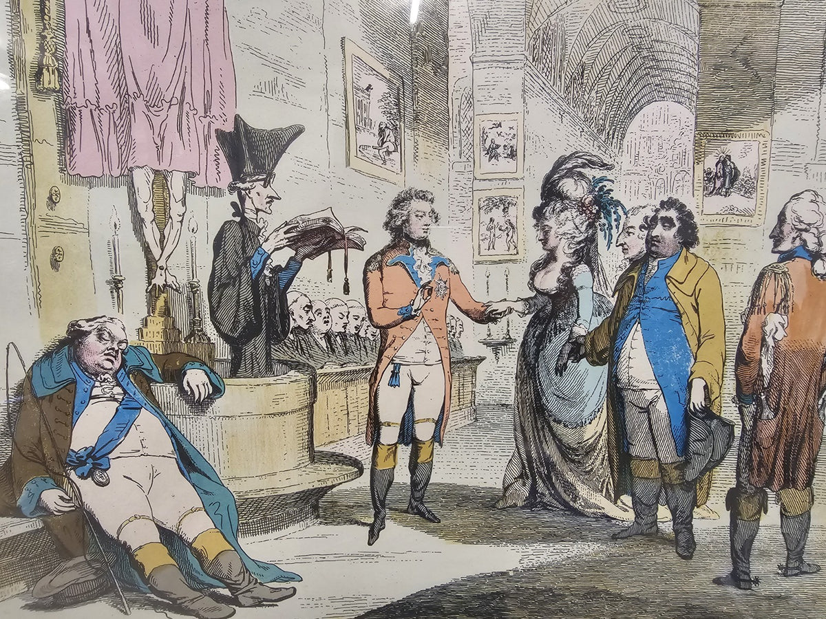 A Limited Edition James Gillray Print in an Ebonised Frame Early 20thC