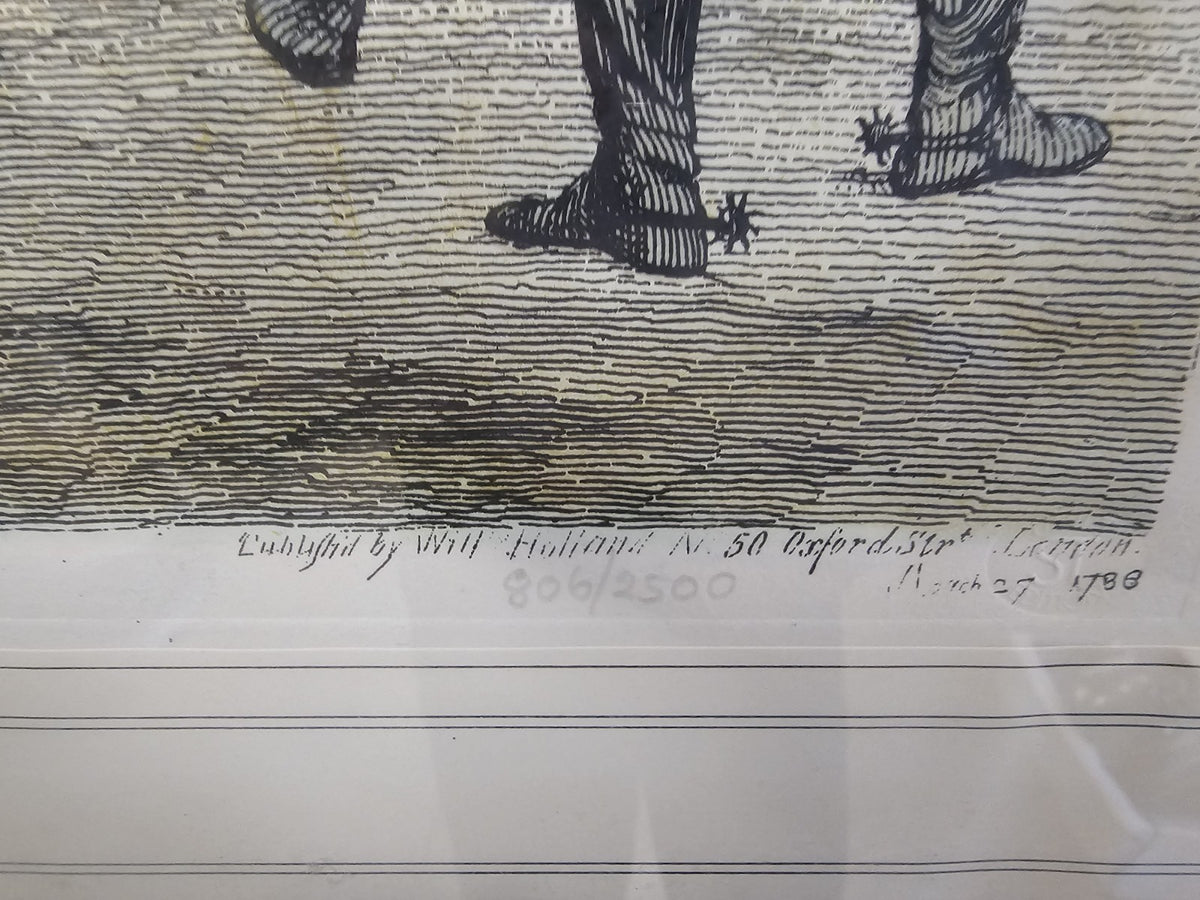 A Limited Edition James Gillray Print in an Ebonised Frame Early 20thC
