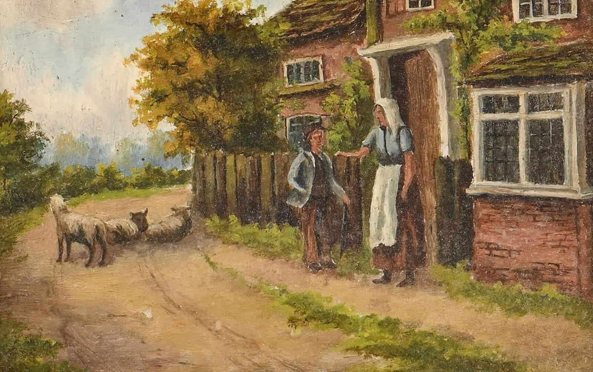 English School Painting, Early 20th Century - Rustic Scenes, Oil on board,