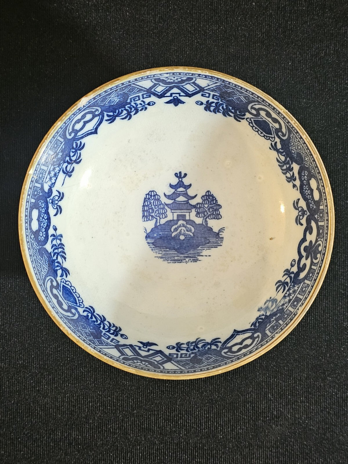 A Round Underglaze Blue Printed Pearlware Pedestal Bowl, C1800-10 A/F