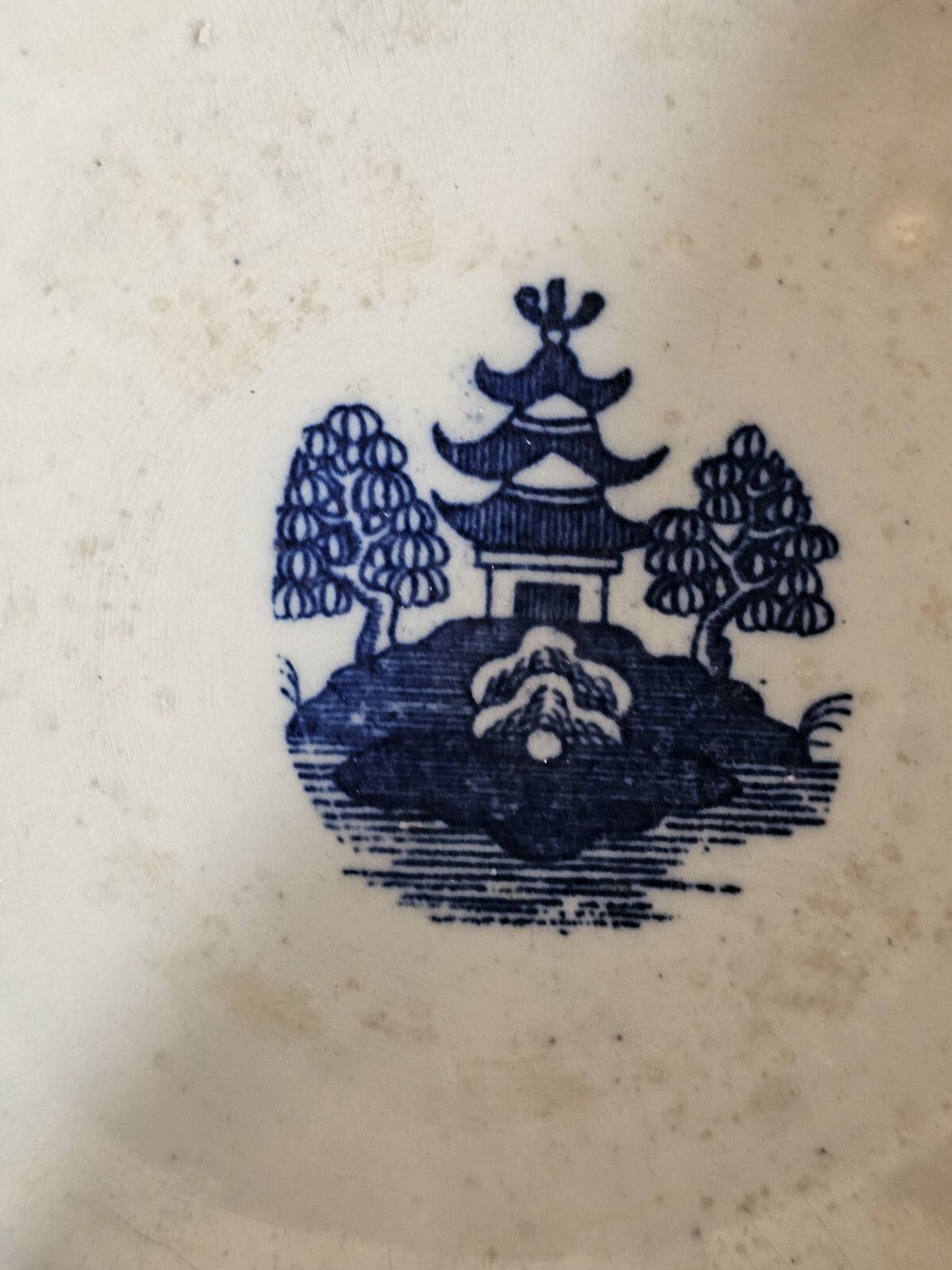 A Round Underglaze Blue Printed Pearlware Pedestal Bowl, C1800-10 A/F