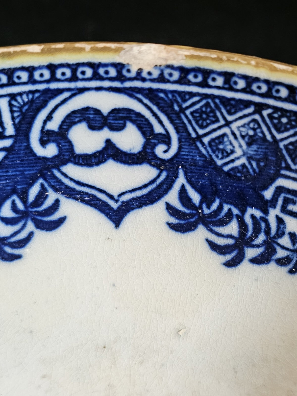 A Round Underglaze Blue Printed Pearlware Pedestal Bowl, C1800-10 A/F