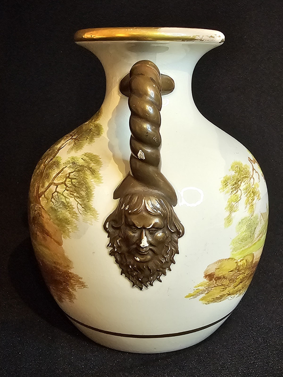 A Pair of Staffordshire Pearlware Vases of Portland Vase shape, C1820,