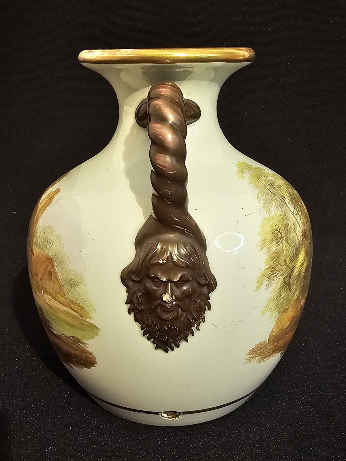 A Pair of Staffordshire Pearlware Vases of Portland Vase shape, C1820,