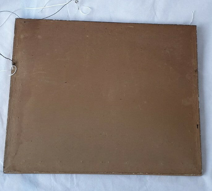 Antique framed watercolour painting by Hilda C Capon, 1911 (  A Ploughed Field)