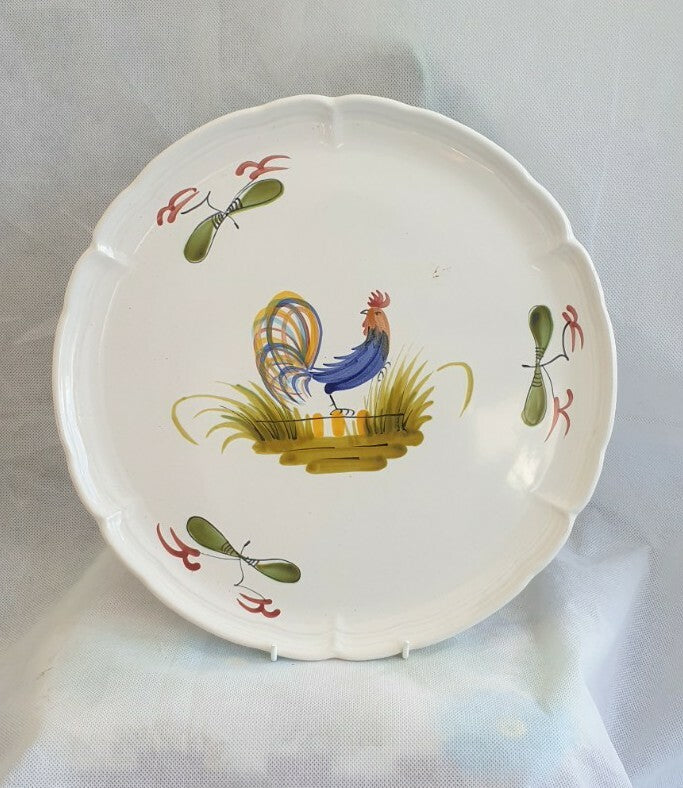 French hand painted plate large