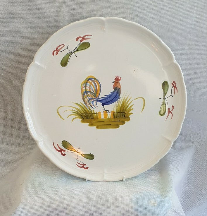 French hand painted plate large