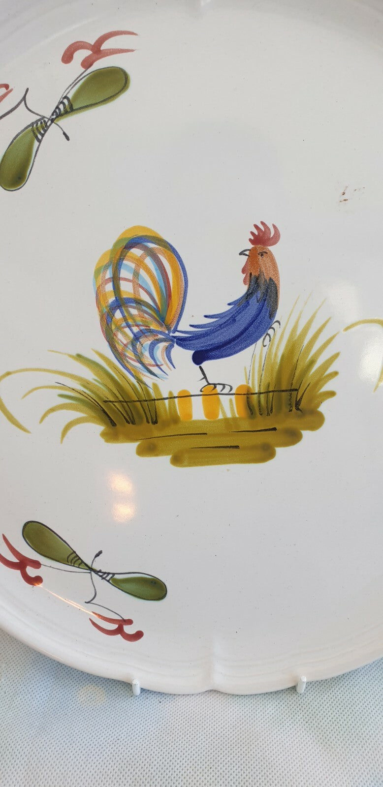 French hand painted plate large